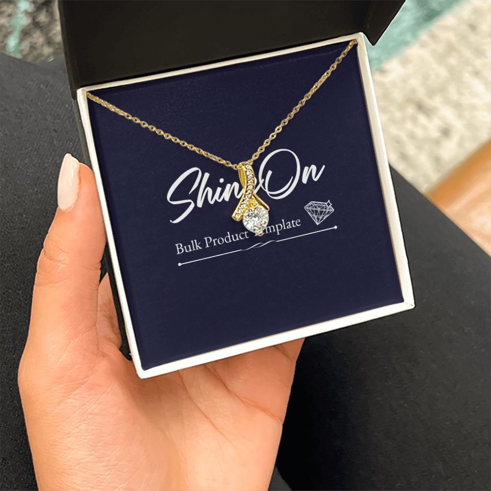 Personalized Ribbon Pendant Necklace