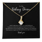 Kidney Donor Ribbon Pendant Necklace