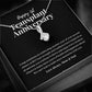 Transplant Anniversary Personalized Ribbon Pendant Necklace