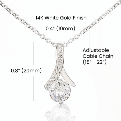 Kidney Donor Ribbon Pendant Necklace