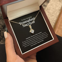 Load image into Gallery viewer, Transplant Survivor Personalized Ribbon Pendant Necklace
