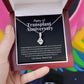 Transplant Anniversary Personalized Ribbon Pendant Necklace