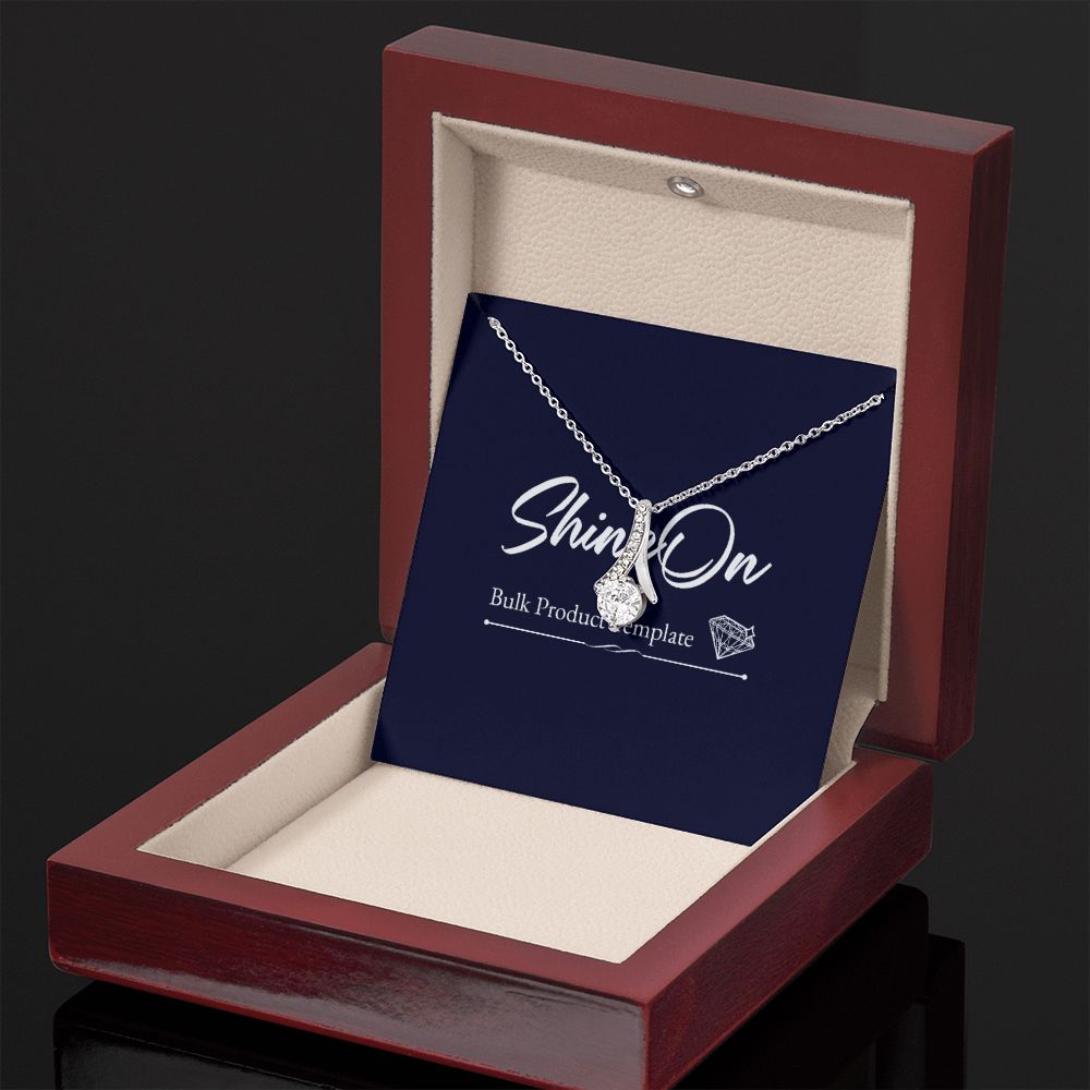 Personalized Ribbon Pendant Necklace
