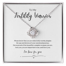 Load image into Gallery viewer, Fertility Warrior Knot Necklace
