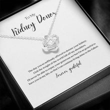 Load image into Gallery viewer, Kidney Donor Forever Grateful Knot Pendant Necklace
