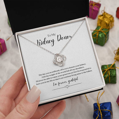 Kidney Donor Gratitude Knot Necklace