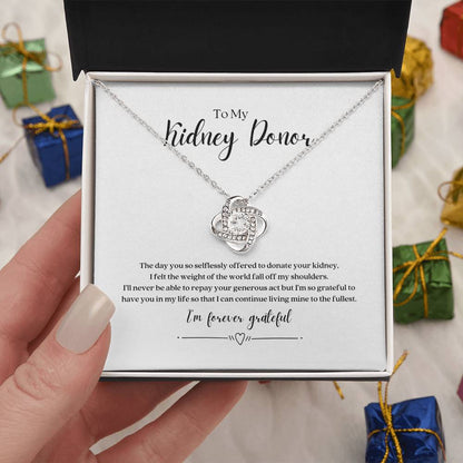 Kidney Donor Gratitude Knot Necklace
