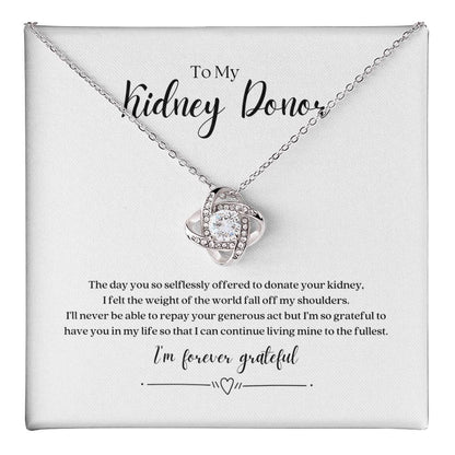 Kidney Donor Gratitude Knot Necklace