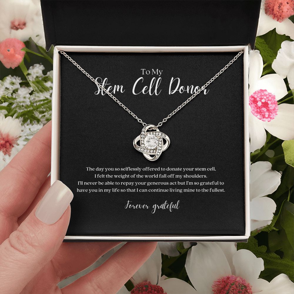 Stem Cell Donor Knot Necklace Black