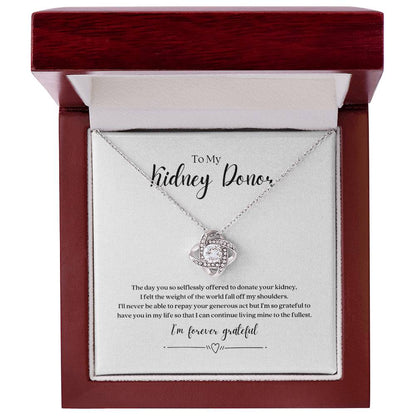 Kidney Donor Gratitude Knot Necklace