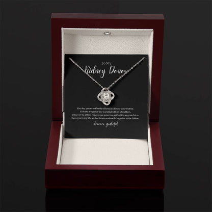 Kidney Donor Knot Necklace - Forever Grateful