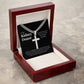 Kidney Donor Gratitude Cross Cuban Link Necklace with Personalized Message Card