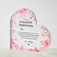 Transplant Anniversary Custom Heart Shaped Acrylic Plaque
