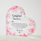 Transplant Survivor Custom Heart Shaped Acrylic Plaque