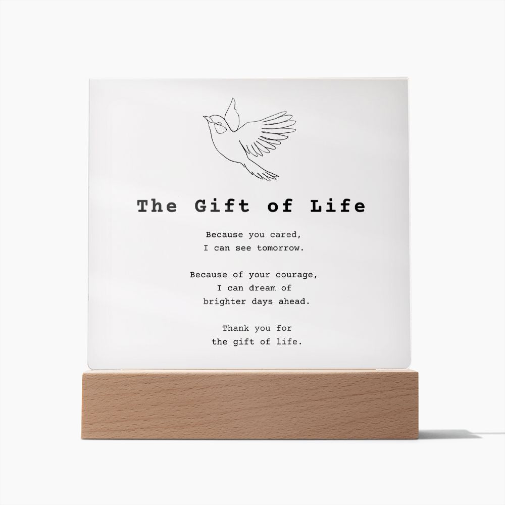Gift of Life Poem Acrylic Plaque