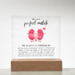 Kidney Transplant Perfect Match Acrylic Plaque