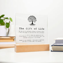 Load image into Gallery viewer, The Gift of Life — Organ Donor Acrylic Plaque
