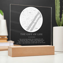 Load image into Gallery viewer, Personalized Gift of Life Location Map Acrylic Plaque
