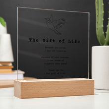 Load image into Gallery viewer, Gift of Life Poem Acrylic Plaque
