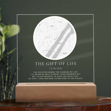 Load image into Gallery viewer, Personalized Gift of Life Location Map Acrylic Plaque
