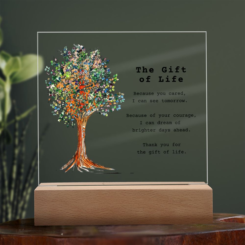 Tree of Life Organ Donor Acrylic Plaque