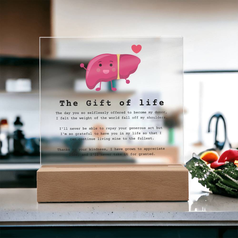 Liver Transplant Gift of Life Acrylic Plaque