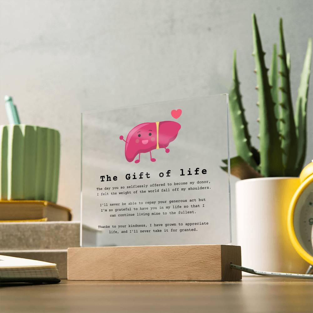 Liver Transplant Gift of Life Acrylic Plaque