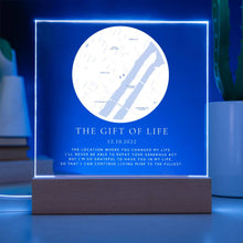 Load image into Gallery viewer, Personalized Gift of Life Location Map Acrylic Plaque
