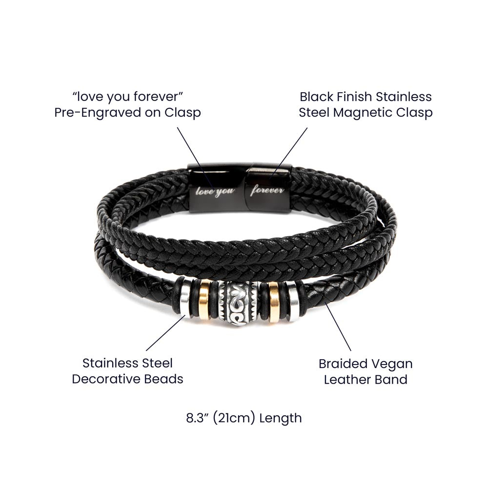 Transplant Anniversary Men's Gratitude Bracelet