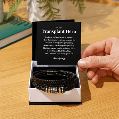 Transplant Hero Men's Gratitude Bracelet