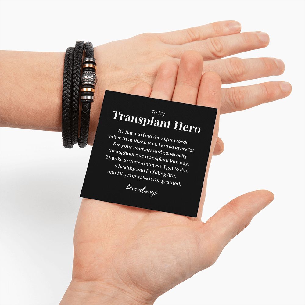 Transplant Hero Men's Gratitude Bracelet