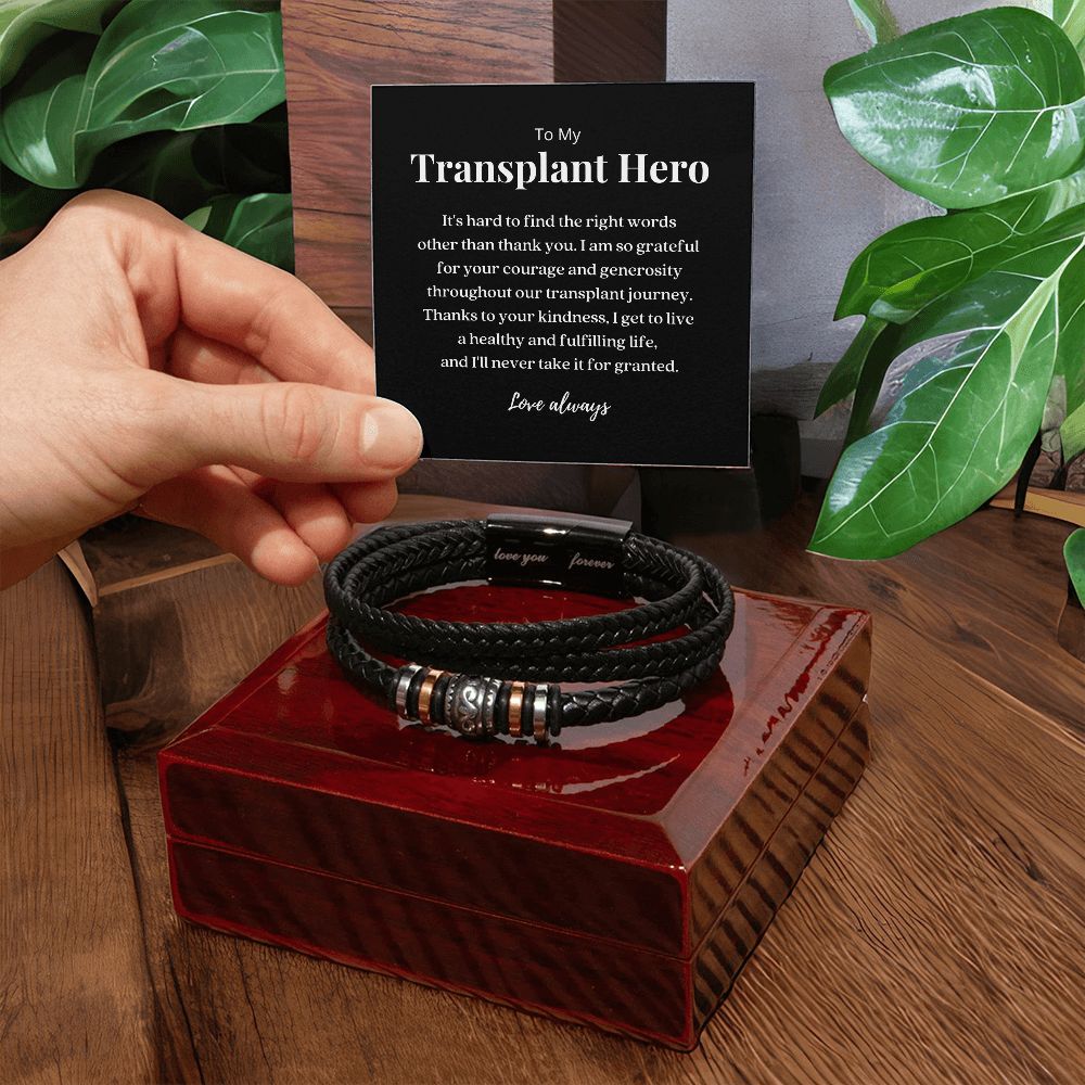 Transplant Hero Men's Gratitude Bracelet