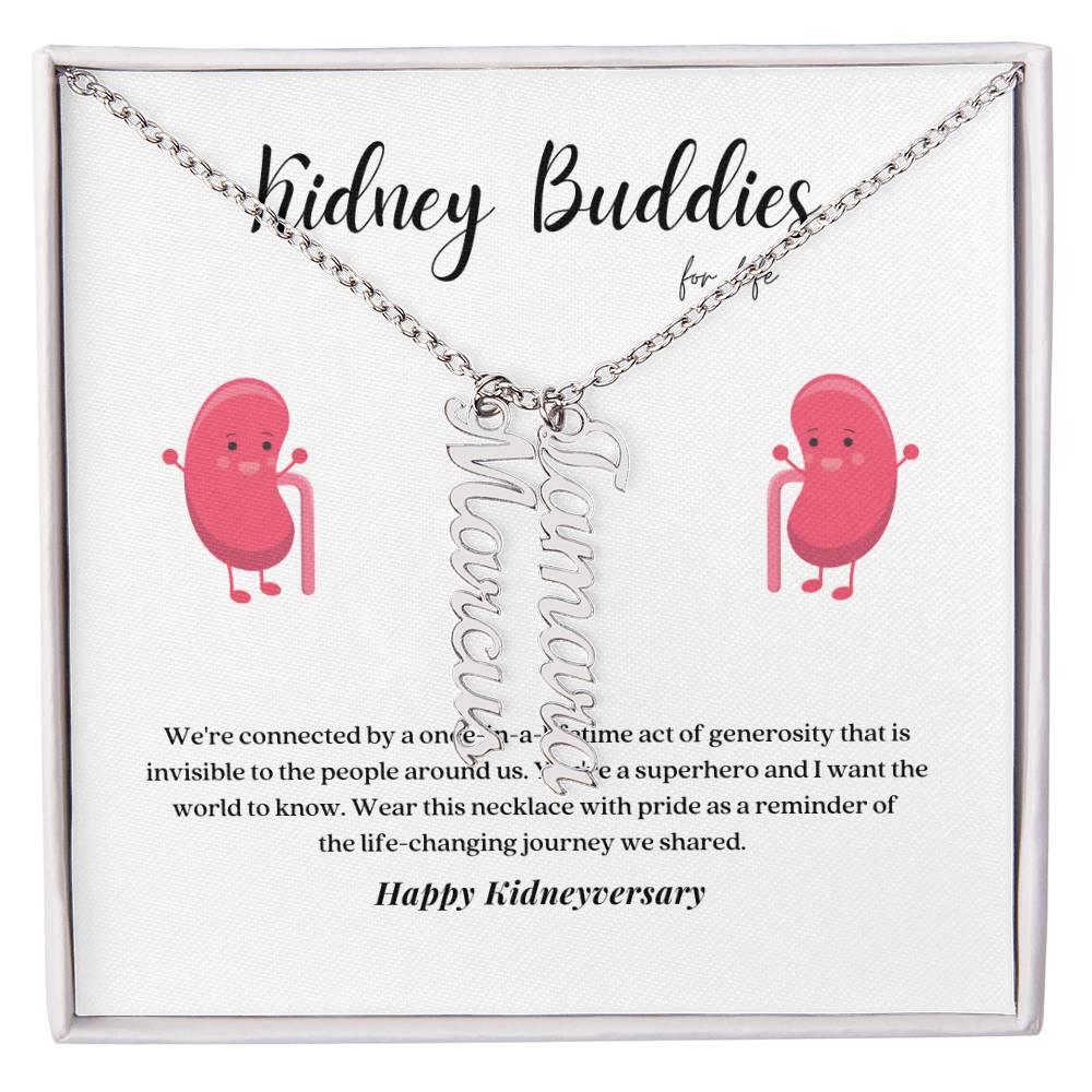 Kidney Transplant Anniversary Personalized Name Necklace