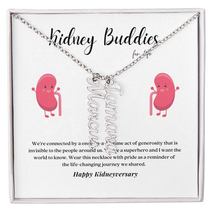 Kidney Transplant Anniversary Personalized Name Necklace