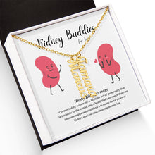 Load image into Gallery viewer, Kidney Buddies Personalized Vertical Name Necklace
