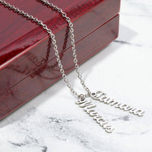 Load image into Gallery viewer, Kidney Buddies Personalized Vertical Name Necklace
