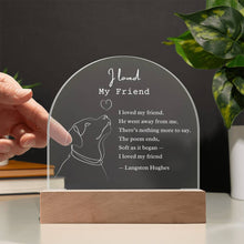 Load image into Gallery viewer, &#39;I Loved My Friend&#39; Dog Memorial Acrylic Arch
