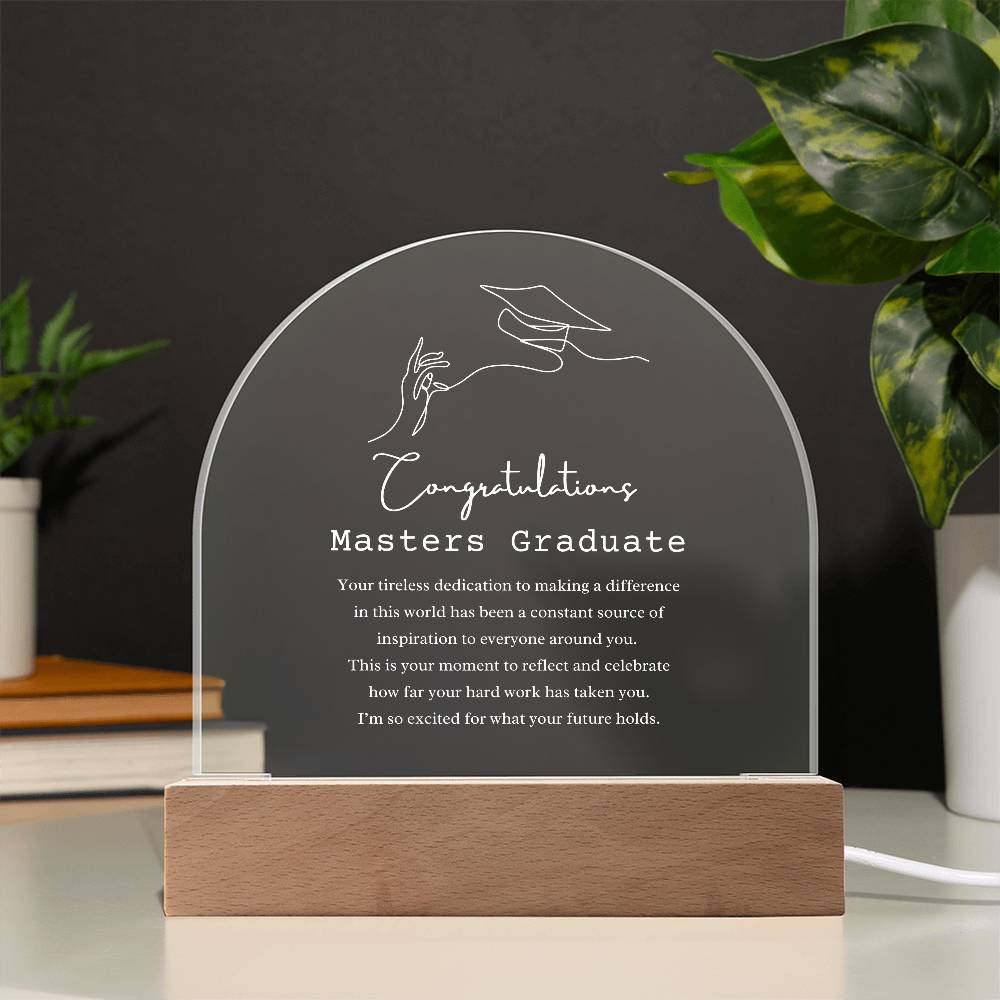 Masters Graduate Acrylic Arch