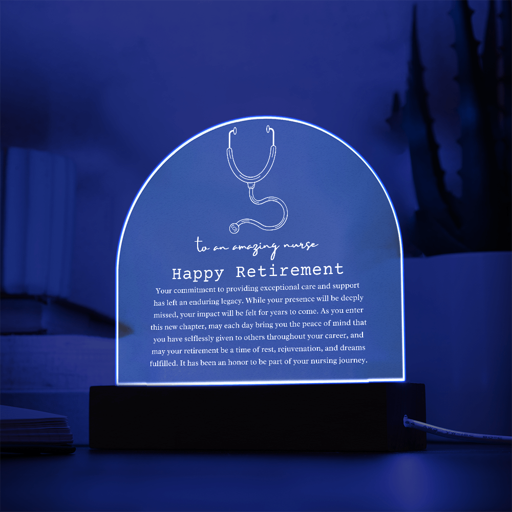 Nurse Retirement LED Acrylic Plaque
