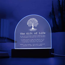 Load image into Gallery viewer, Gift of Life Transplant Anniversary Acrylic Plaque
