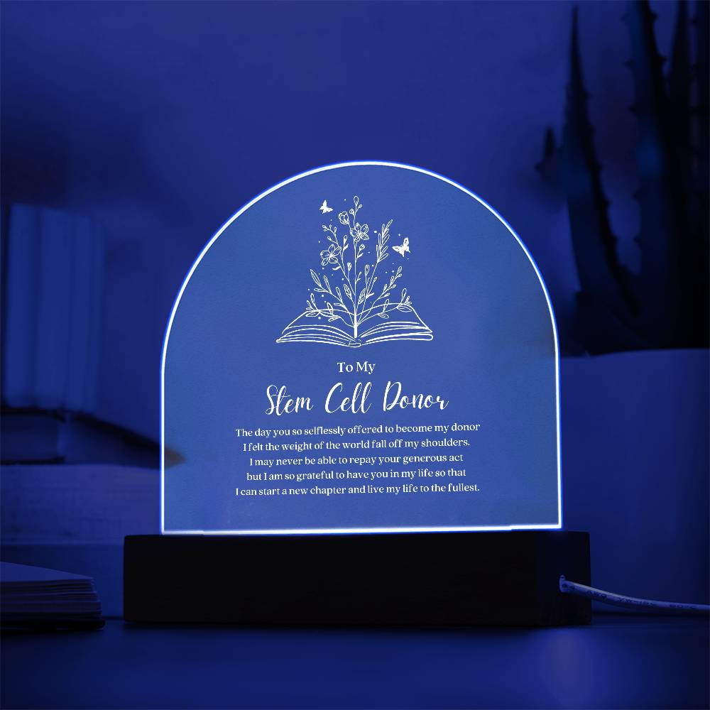 Stem Cell Donor LED Acrylic Arch