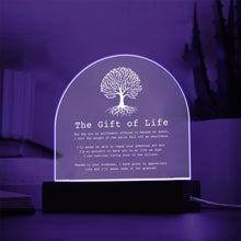 Load image into Gallery viewer, Gift of Life Transplant Anniversary Acrylic Plaque
