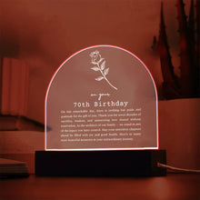 Load image into Gallery viewer, 70th Birthday Acrylic Arch
