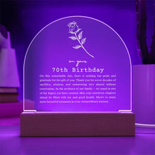 Load image into Gallery viewer, 70th Birthday Acrylic Arch
