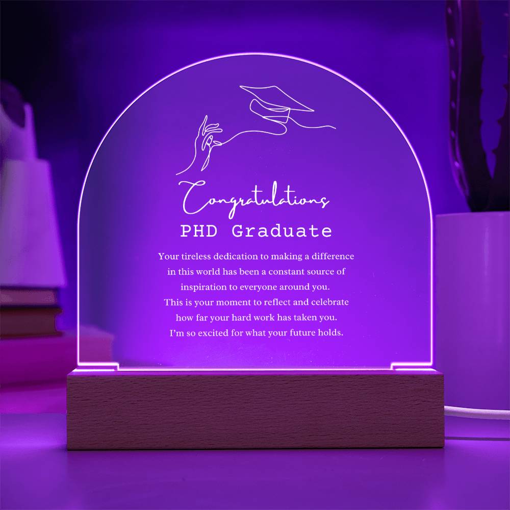 PHD Graduate Acrylic Arch