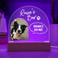 Custom Dog Acrylic Arch Open Bar Sign