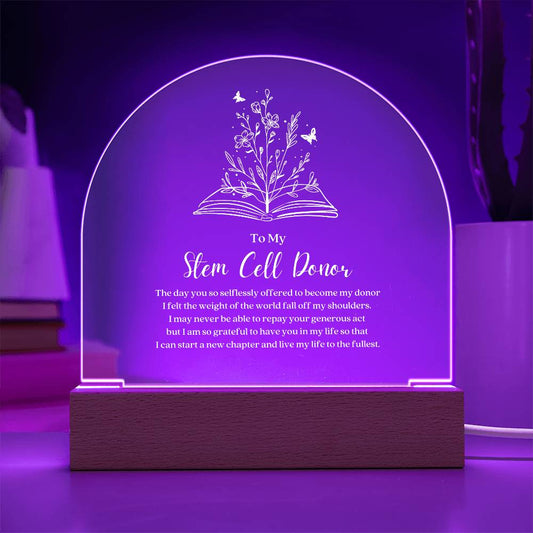 Stem Cell Donor LED Acrylic Arch
