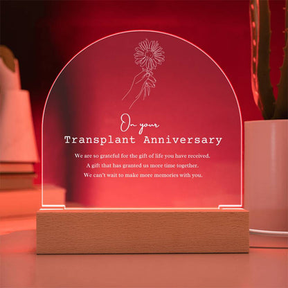 Transplant Anniversary Acrylic Arch