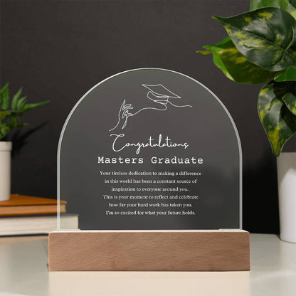 Masters Graduate Acrylic Arch