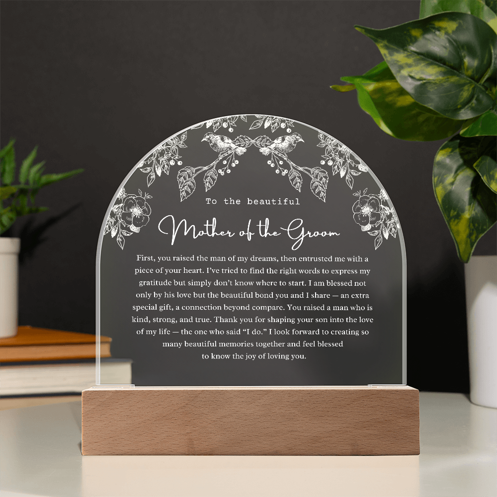 Mother of the Groom Acrylic Arch